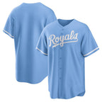 Kansas City Royals Light Blue Fotopoulosg Alternate Replica Team Logo Jersey