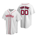 Custom Boston Red Sox White Fotopoulosg Stitched Cool Base Jersey