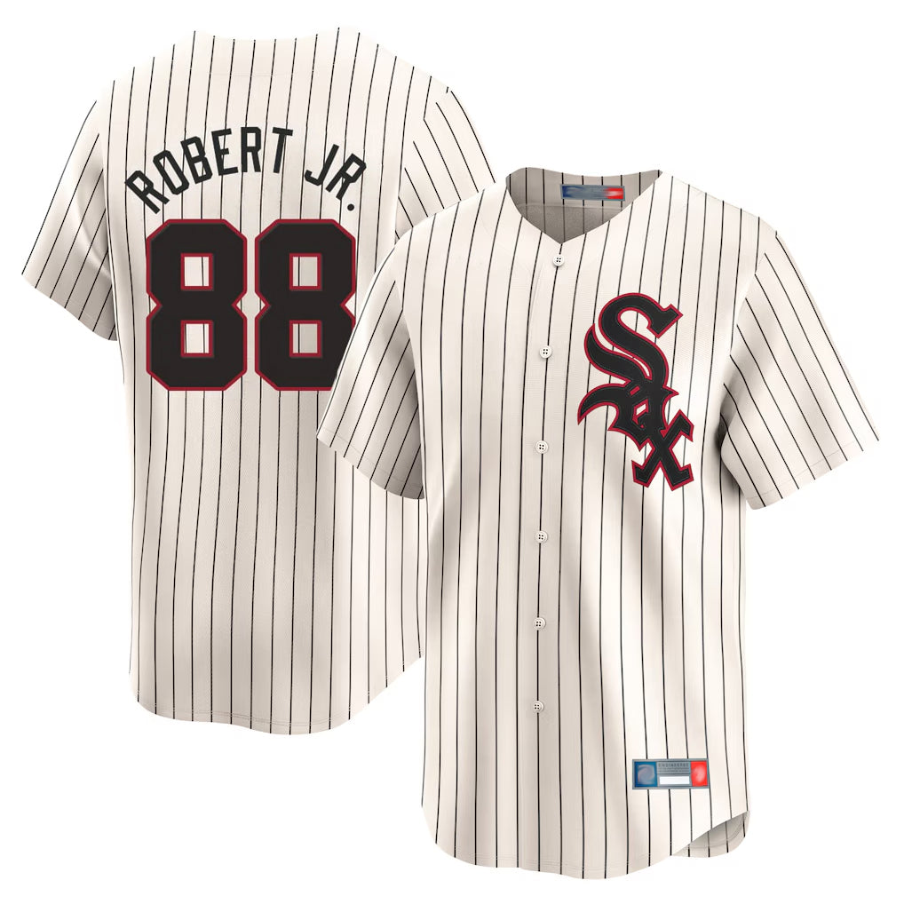 Chicago White Sox #88 Luis Robert Jr Player Cream Fotopoulosg Cooperstown Collection Limited Home Stitched Jerseys