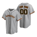 Custom San Francisco Giants Gray Fotopoulosg Stitched Cool Base Road Jersey