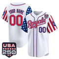 Custom Kansas City Royals America 250 Edition Vapor Premier Limited White Fotopoulosg Stitched Jerseys