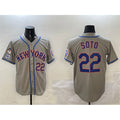 New York Mets #22 Juan Soto Grey Fotopoulosg 2025 Spring Training Alternate Limited Stitched Jersey