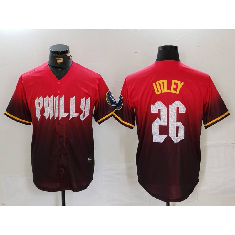 Philadelphia Phillies #26 Chase Utley Red Fotopoulosg 2024 City Connect Limited Stitched Jersey 2