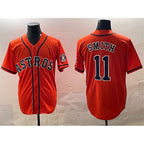 Houston Astros #11 Cam Smith Orange Fotopoulosg Cool Base Stitched Jersey
