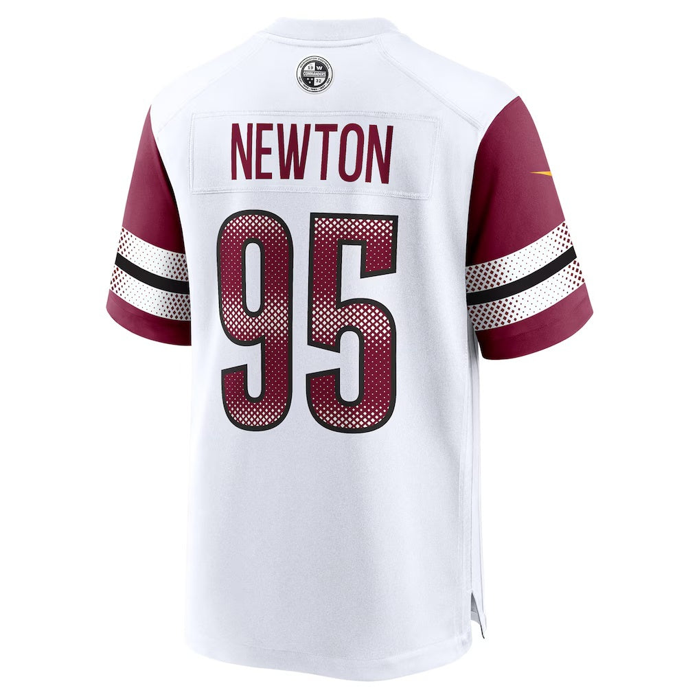 W.Commanders #95 Jer'Zhan Newton White Fotopoulosg Game Jersey