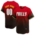 Custom Philadelphia Phillies Active Player Red Fotopoulosg 2024 City Connect Limited Stitched Jersey