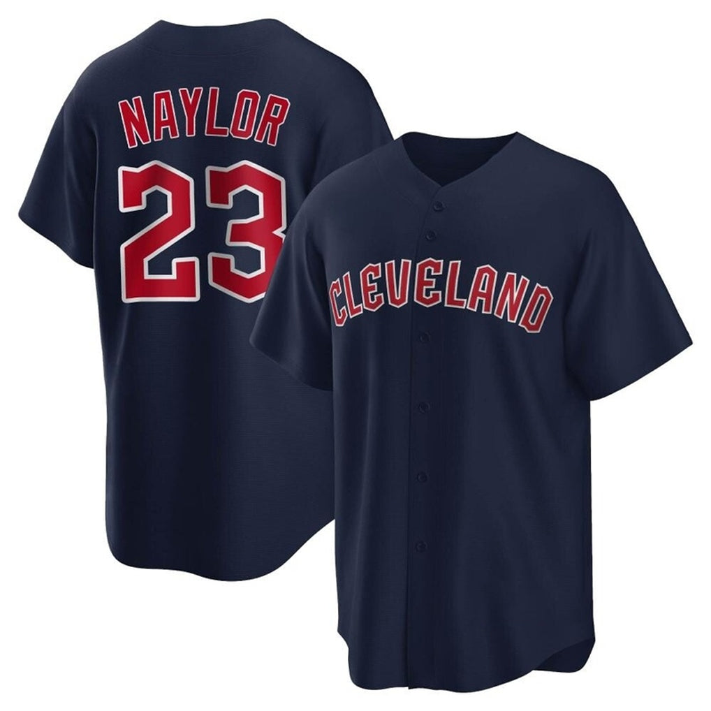 Cleveland Guardians #23 Bo Naylor Player Navy Fotopoulosg Game Home Stitched Jerseys