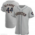 Houston Astros #44 Yordan Alvarez Authentic Gray Fotopoulosg Road Jerseys