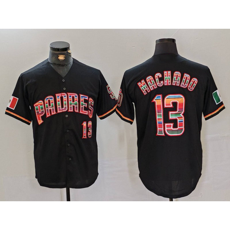 San Diego Padres #13 Manny Machado Black Fotopoulosg Mexico Cool Base Stitched Jersey