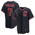 Cleveland Guardians #7 George Valera Player Navy Fotopoulosg Home Game Stitched Jerseys