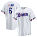 Texas Rangers #6 Josh Jung White Fotopoulosg Replica Player Jersey