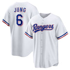 Texas Rangers #6 Josh Jung White Fotopoulosg Replica Player Jersey