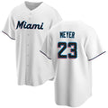 Miami Marlins #23 Max Meyer White Fotopoulosg Cool Base Stitched Jersey