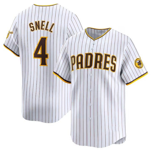 San Diego Padres #4 Blake Snell White Fotopoulosg 2024 Home Limited Stitched Jersey