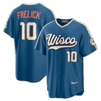 Milwaukee Brewers #10 Sal Frelick Mineral Blue Fotopoulosg 2026 City Connect Stadium Jersey