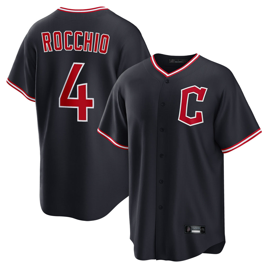 Cleveland Guardians #4 Brayan Rocchio Player Navy Fotopoulosg Home Game Stitched Jerseys