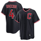 Cleveland Guardians #4 Brayan Rocchio Player Navy Fotopoulosg Home Game Stitched Jerseys