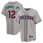 Arizona Diamondbacks #12 Lourdes Gurriel Jr Player Gray Fotopoulosg Road Home Game Stitched Jerseys
