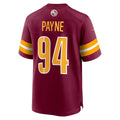 W.Commanders #94 Da'Ron Payne Burgundy Fotopoulosg Game Jersey