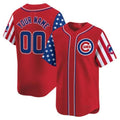 Custom Chicago Cubs 2024 Independence Day Vapor Premier Limited Jersey ¨C Red Fotopoulosg