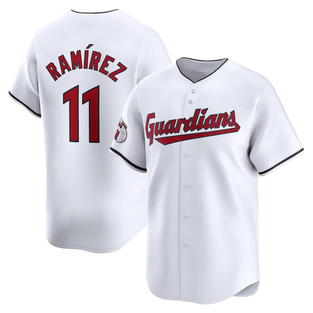Cleveland Guardians #11 Jose Ramirez White Fotopoulosg Home Limited Player Jersey
