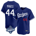 Los Angeles Dodgers #44 Andy Pages Player Royal Fotopoulosg World Series Meet Limited Home Stitched Jerseys