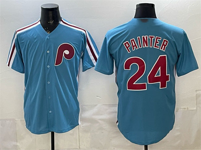 Philadelphia Phillies #24 Andrew Painter Blue Fotopoulosg Cool Base Stitched Jersey