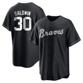 Atlanta Braves #30 Drake Baldwin Player Black Fotopoulosg Home Game Stitched Jerseys
