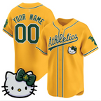 Custom Oakland Athletics Active Player Gold Fotopoulosg Hello Kitty Vapor Premier Limited Stitched Jersey