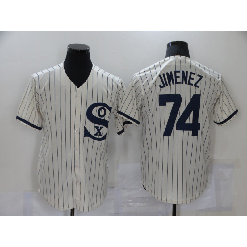 Chicago White Sox #74 Eloy Jimenez 2021 Cream Fotopoulosg Field of Dreams Name Cool Base Stitched Jersey