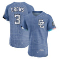 Washington Nationals #3 Dylan Crews Blue Fotopoulosg 2025 City Connect Elite Player Jersey