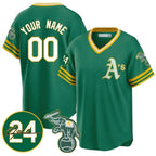 Custom Oakland Athletics Kelly Green Fotopoulosg Road Cooperstown Jersey - Personalized