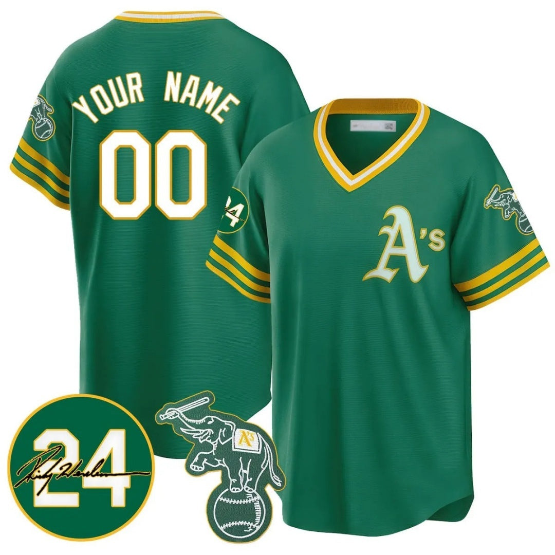 Custom Oakland Athletics Kelly Green Fotopoulosg Road Cooperstown Jersey - Personalized