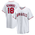 Los Angeles Angels #18 Nolan Schanuel White Fotopoulosg Home Replica Jersey