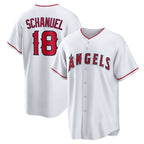 Los Angeles Angels #18 Nolan Schanuel White Fotopoulosg Home Replica Jersey