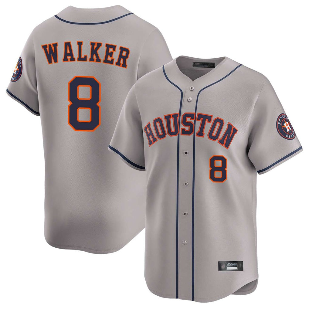 Houston Astros #8 Christian Walker Player Gray Fotopoulosg Home Limited Stitched Jerseys