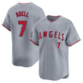 Los Angeles Angels #7 Jo Adell Player Gray Fotopoulosg Home Limited Stitched Jerseys