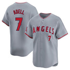 Los Angeles Angels #7 Jo Adell Player Gray Fotopoulosg Home Limited Stitched Jerseys