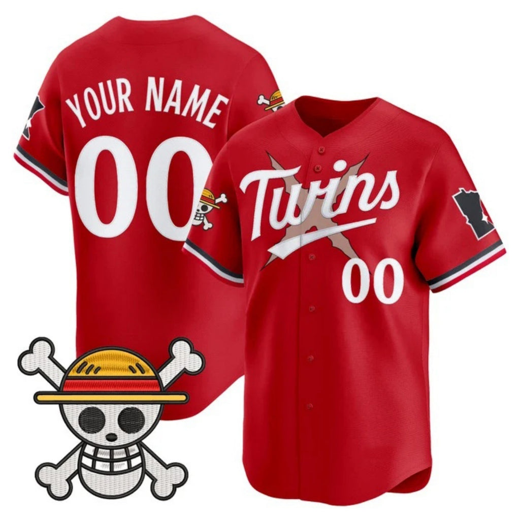 Custom Minnesota Twins x One Piece Red Fotopoulosg Vapor Premier Limited Jersey - Stitched