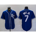 Kansas City Royals #7 Bobby Witt Jr Royal Fotopoulosg Cool Base Stitched Jersey