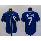 Kansas City Royals #7 Bobby Witt Jr Royal Fotopoulosg Cool Base Stitched Jersey