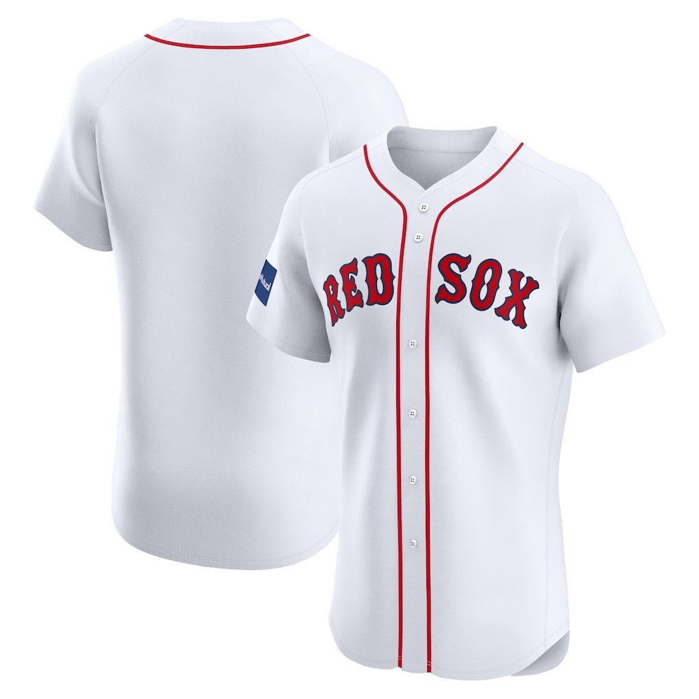 Boston Red Sox White Fotopoulosg Home Elite Patch Jersey
