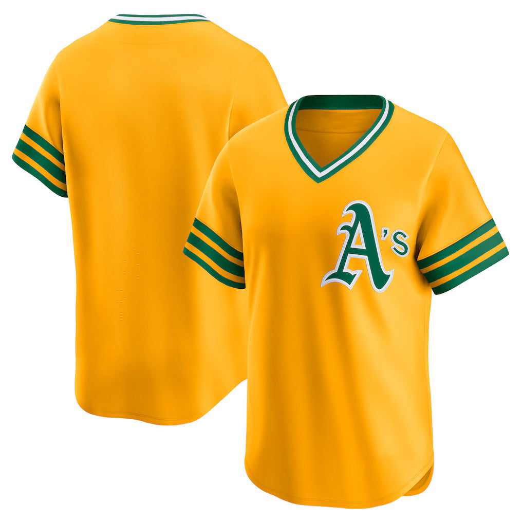 Oakland Athletics Gold Fotopoulosg Cooperstown Collection Limited Jersey