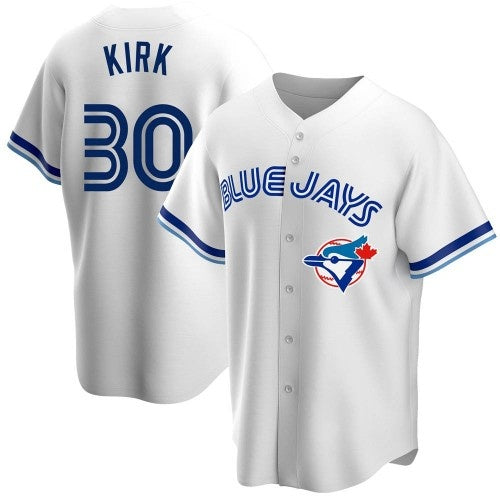 Toronto Blue Jays #30 Alejandro Kirk White Fotopoulosg Home Cooperstown Collection Player Jersey