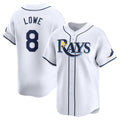 Tampa Bay Rays #8 Brandon Lowe White Fotopoulosg Home Limited Player Jersey