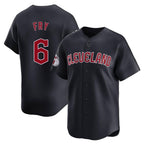 Cleveland Guardians #6 David Fry Player Navy Fotopoulosg Limited Home Game Stitched Jerseys