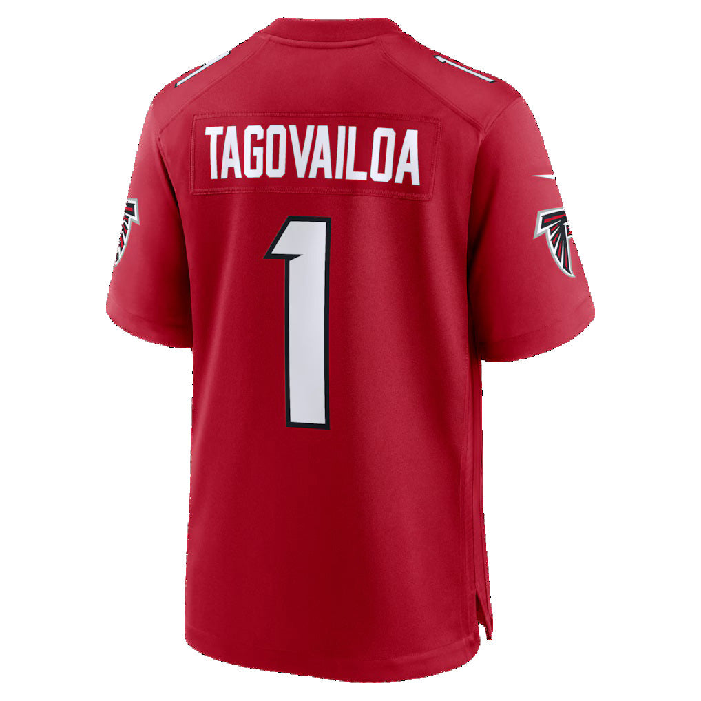 A.Falcons #1 Tua Tagovailoa Red Fotopoulosg Game Jersey