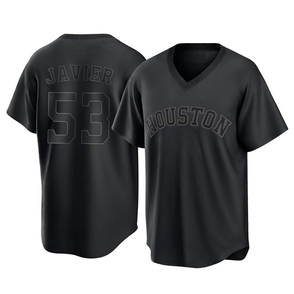 Houston Astros #53 Cristian Javier Player Black Fotopoulosg Fashion T-shirt Home Game Stitched Jerseys