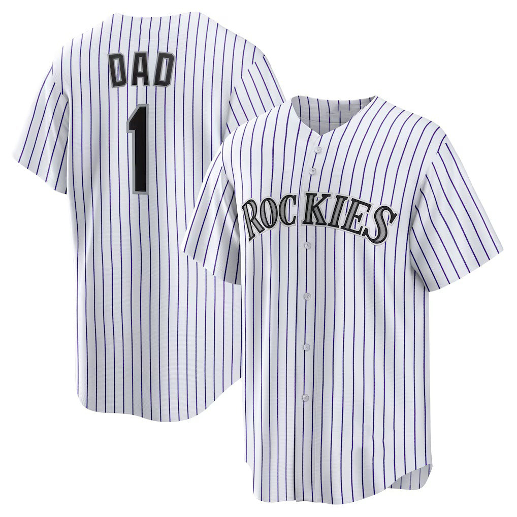 Colorado Rockies #1 Dad White Fotopoulosg Home Replica Jersey