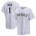 Colorado Rockies #1 Dad White Fotopoulosg Home Replica Jersey